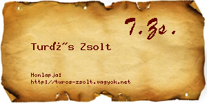 Turós Zsolt névjegykártya